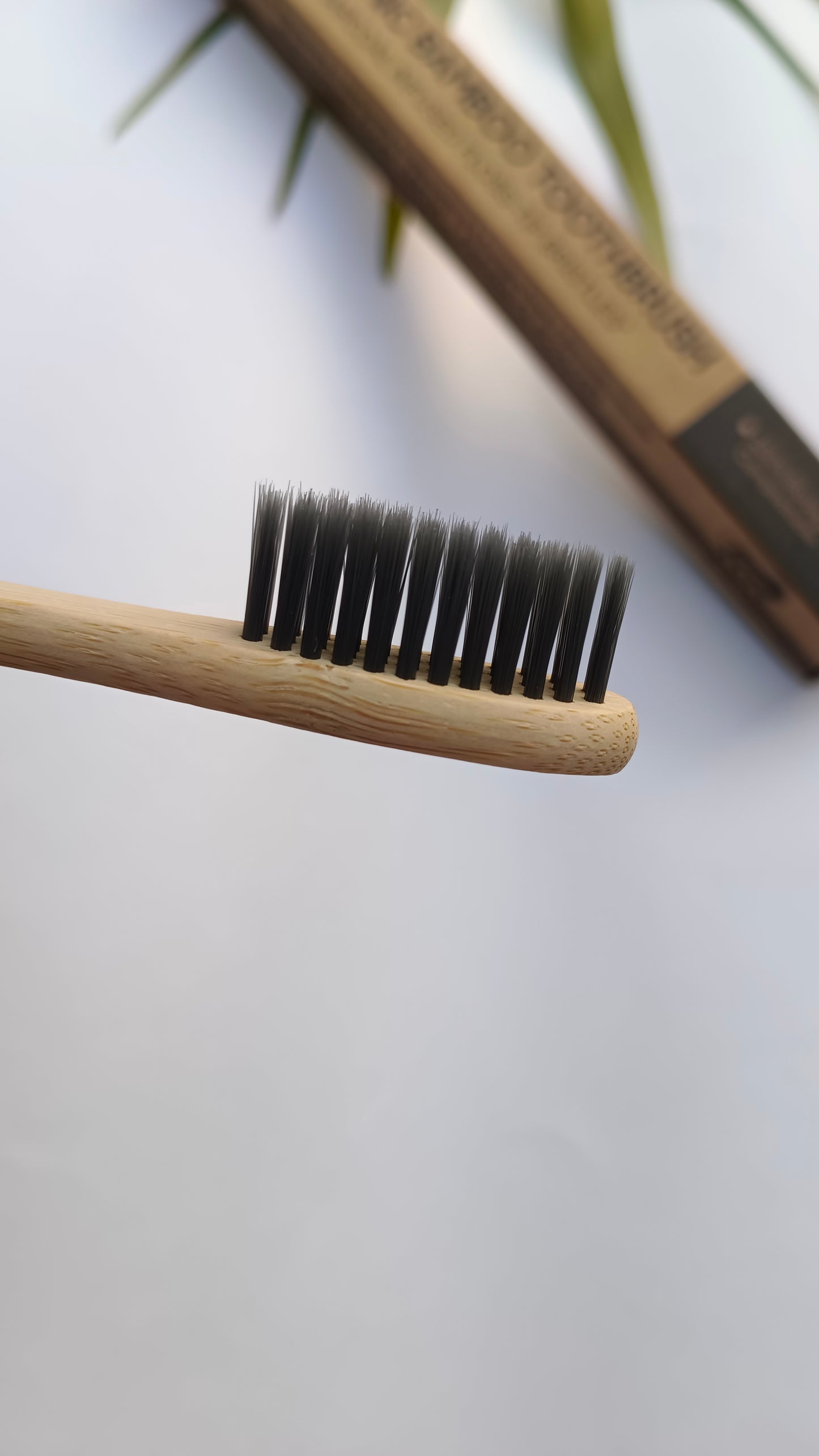 Bamboo Toothbrush For Sensitive Teeth | Charcoal Bristles Brush