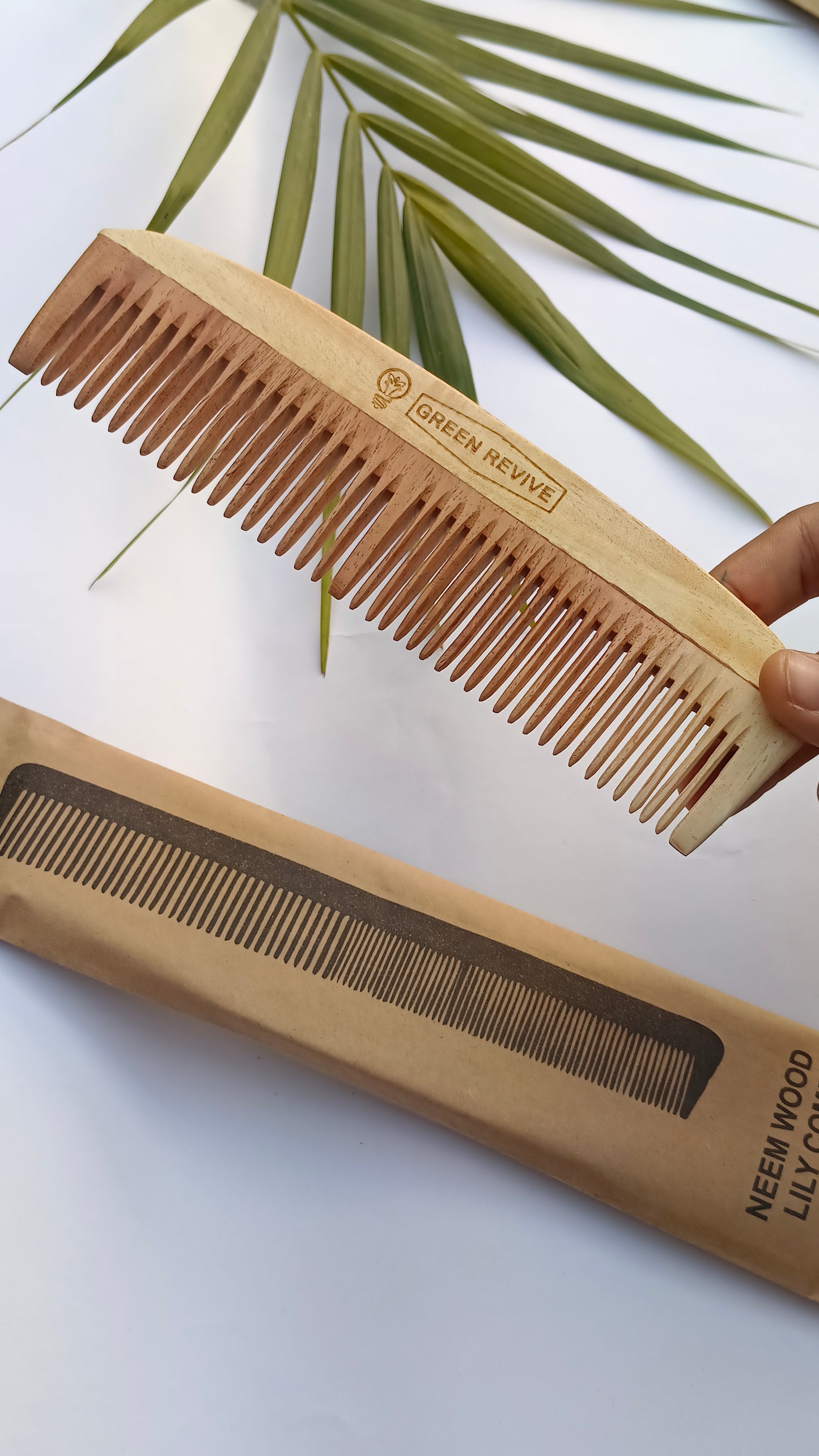 Neem Wood Regular Comb | Antibacterial Wooden Comb
