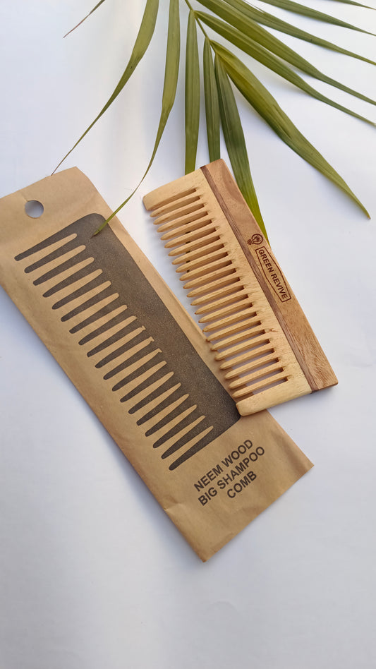 Pure Neem with Rose Wood Regular Comb – Antifungal Wooden Wellness for Your Hair