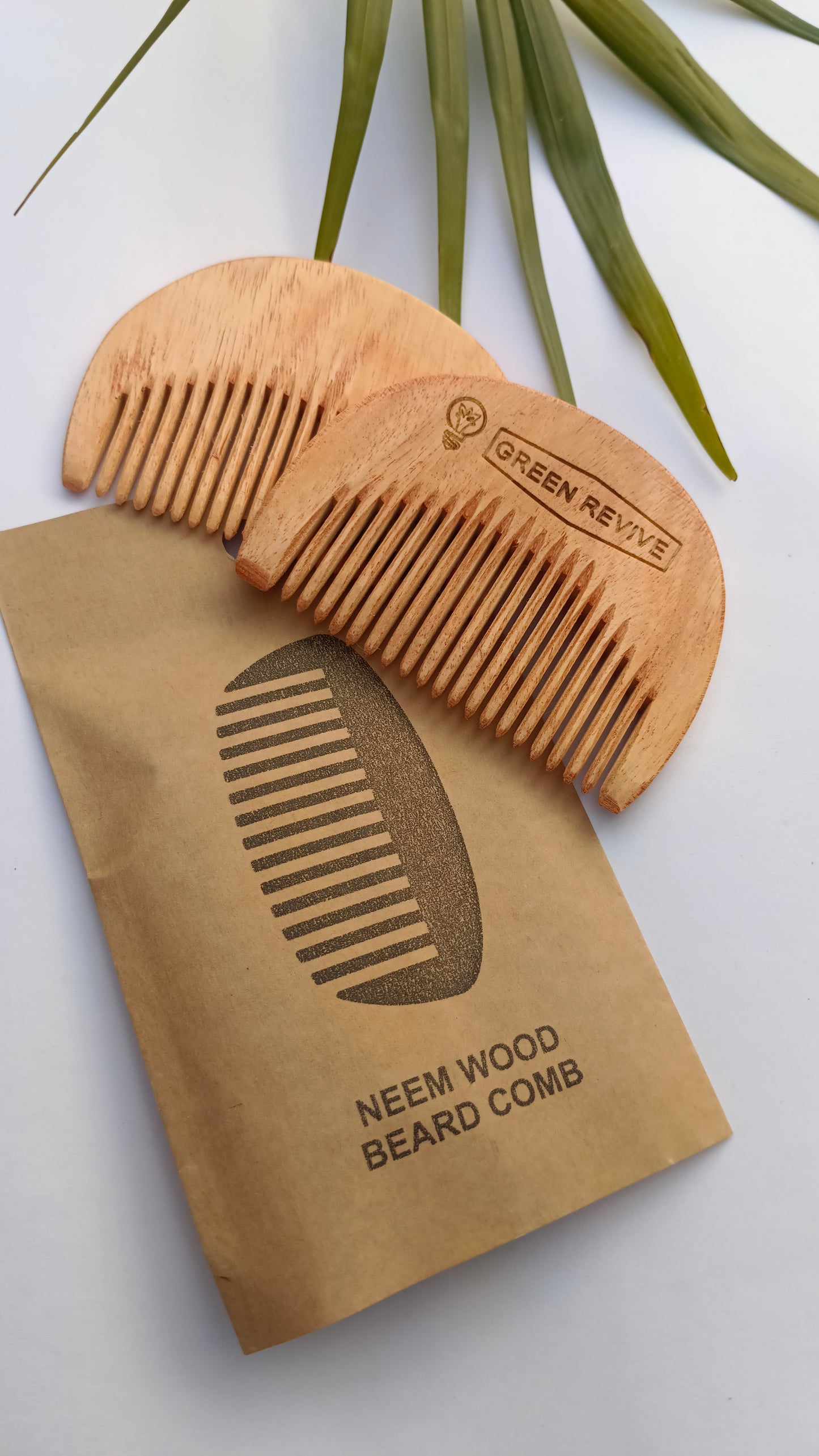 Pure Neem Wood Pocket Comb | Antibacterial Wooden Comb