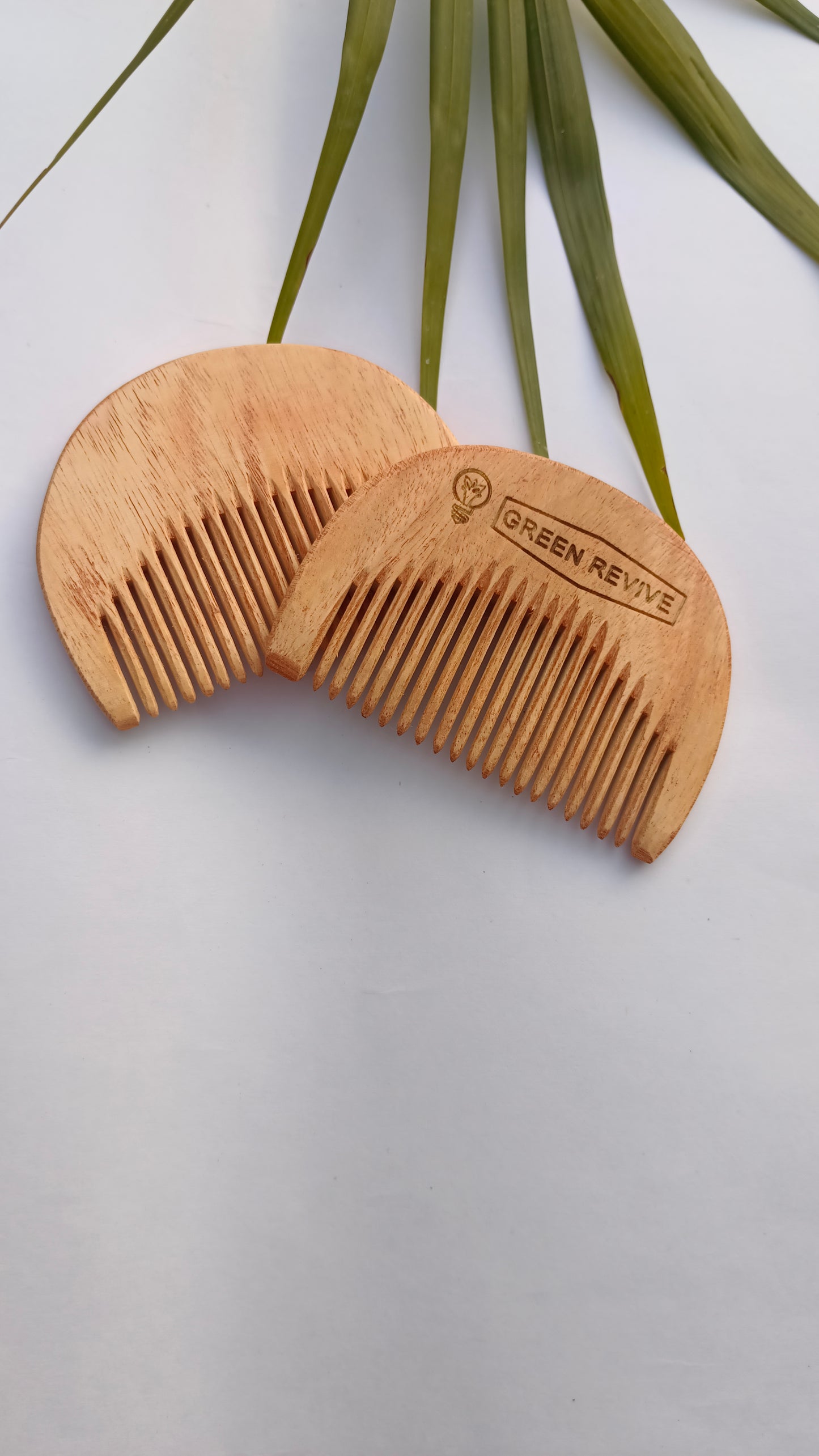 Pure Neem Wood Pocket Comb | Antibacterial Wooden Comb