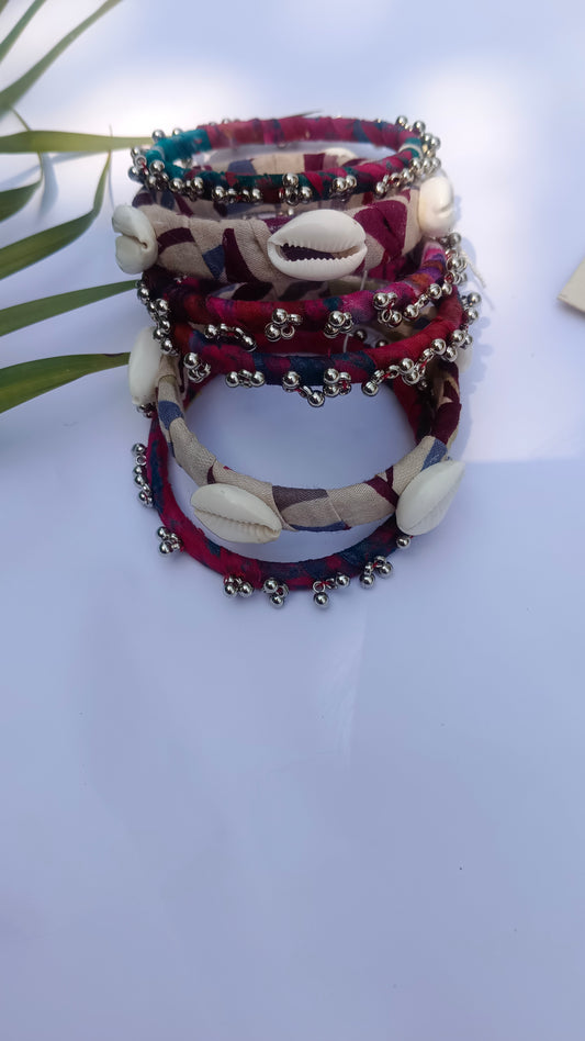 Fabric bangle | | Handmade and Upcycled Bangle