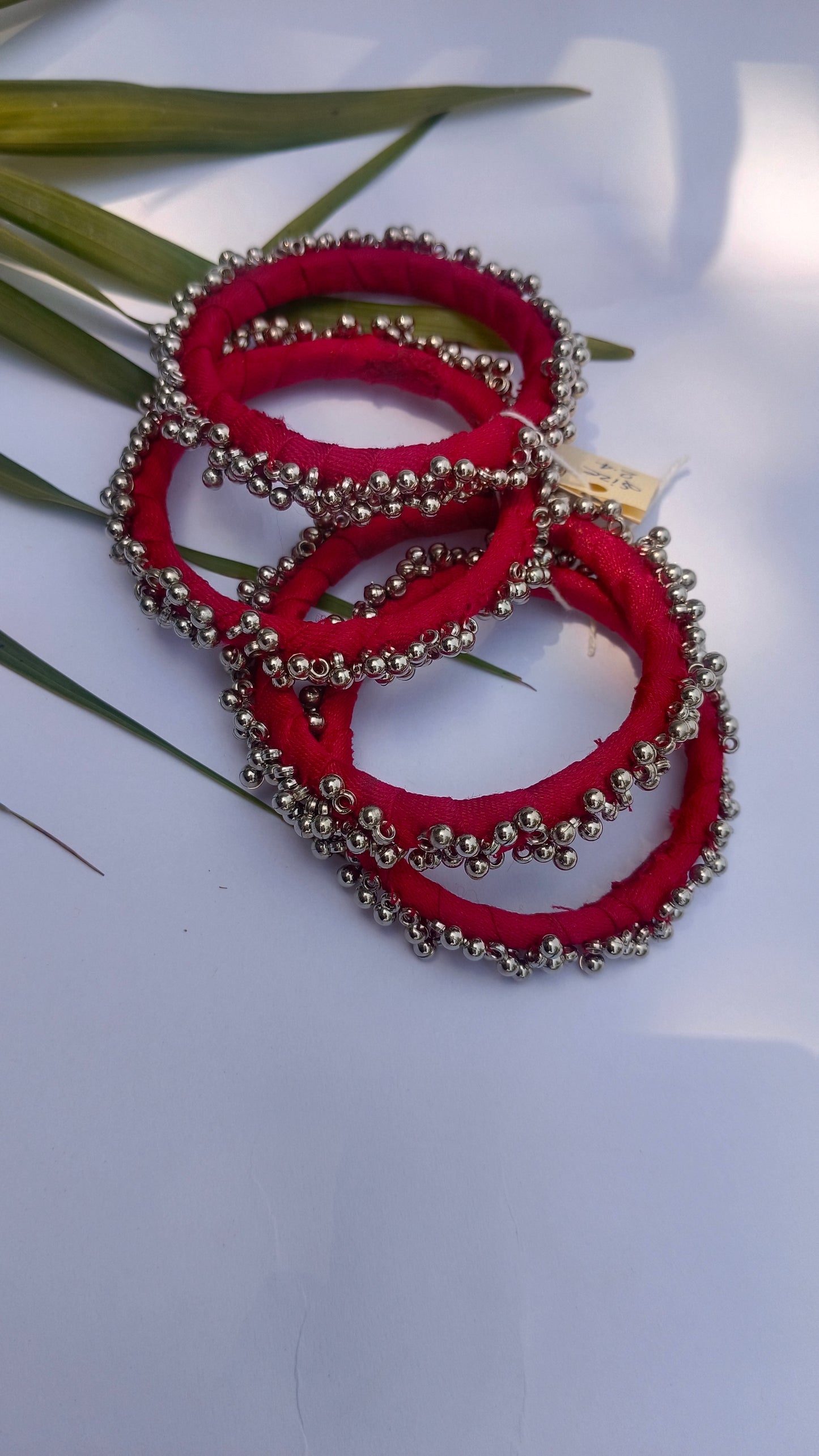 Fabric Bangle | Handmade and Upcycled || Ghungroo Bangle Set of 4