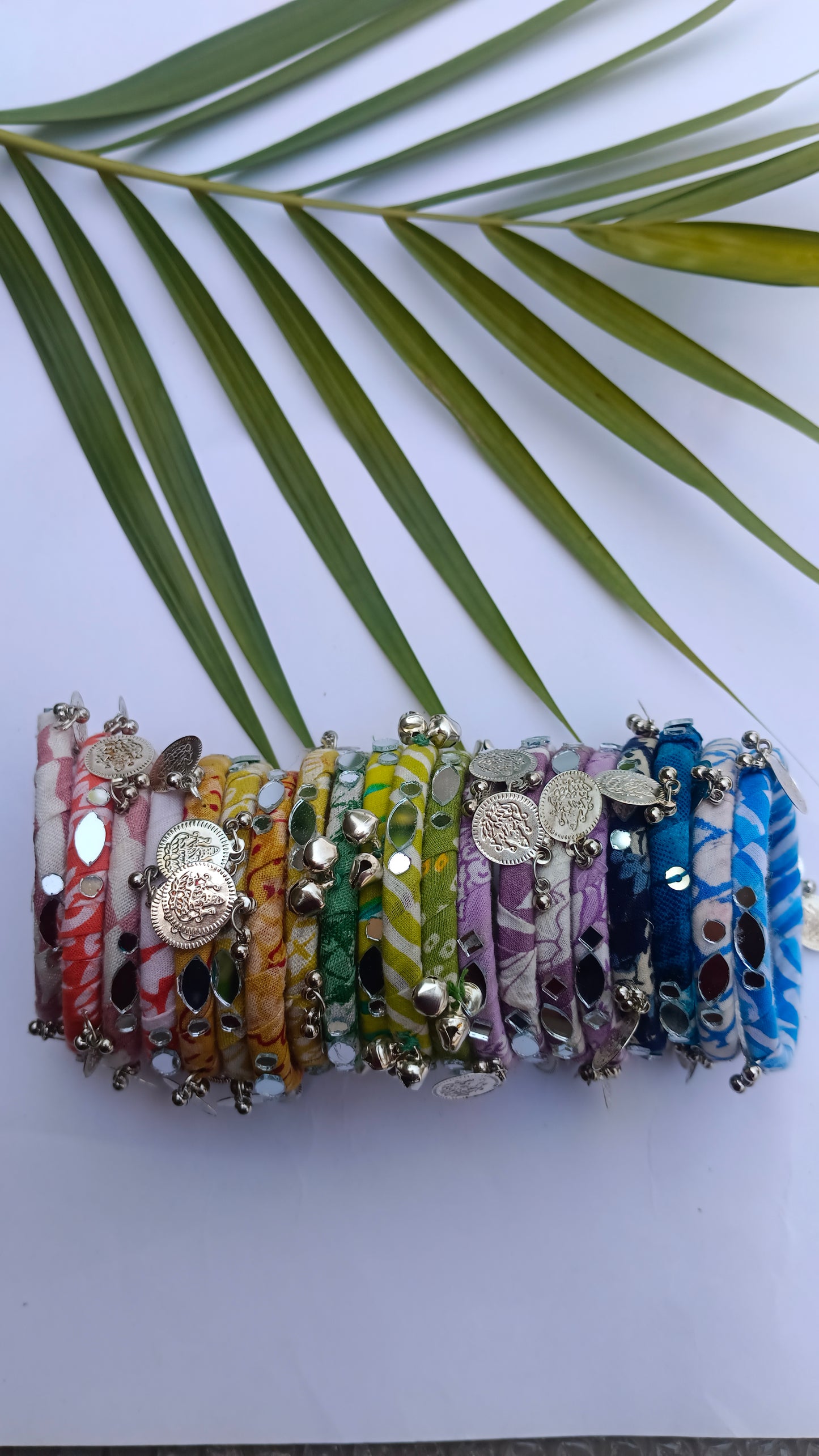 Boho Bangles || Handmade And Upcycled || purple Colour Set of 4 Bangles