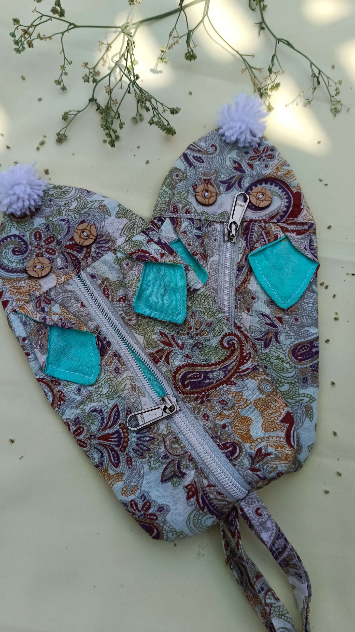 Upcycled Mouse-Shaped Pencil pouch