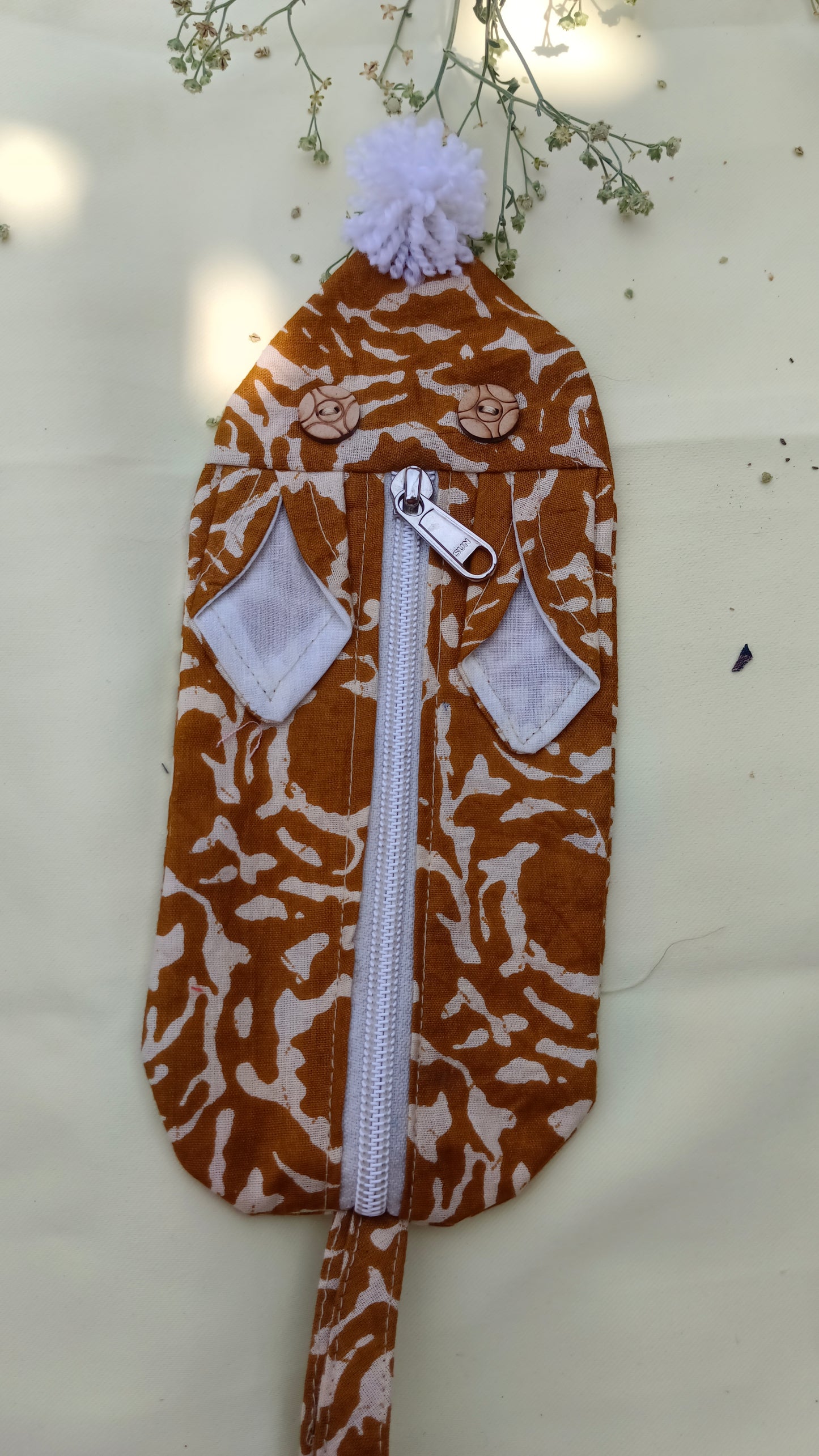 Upcycled Mouse-Shaped Pencil pouch