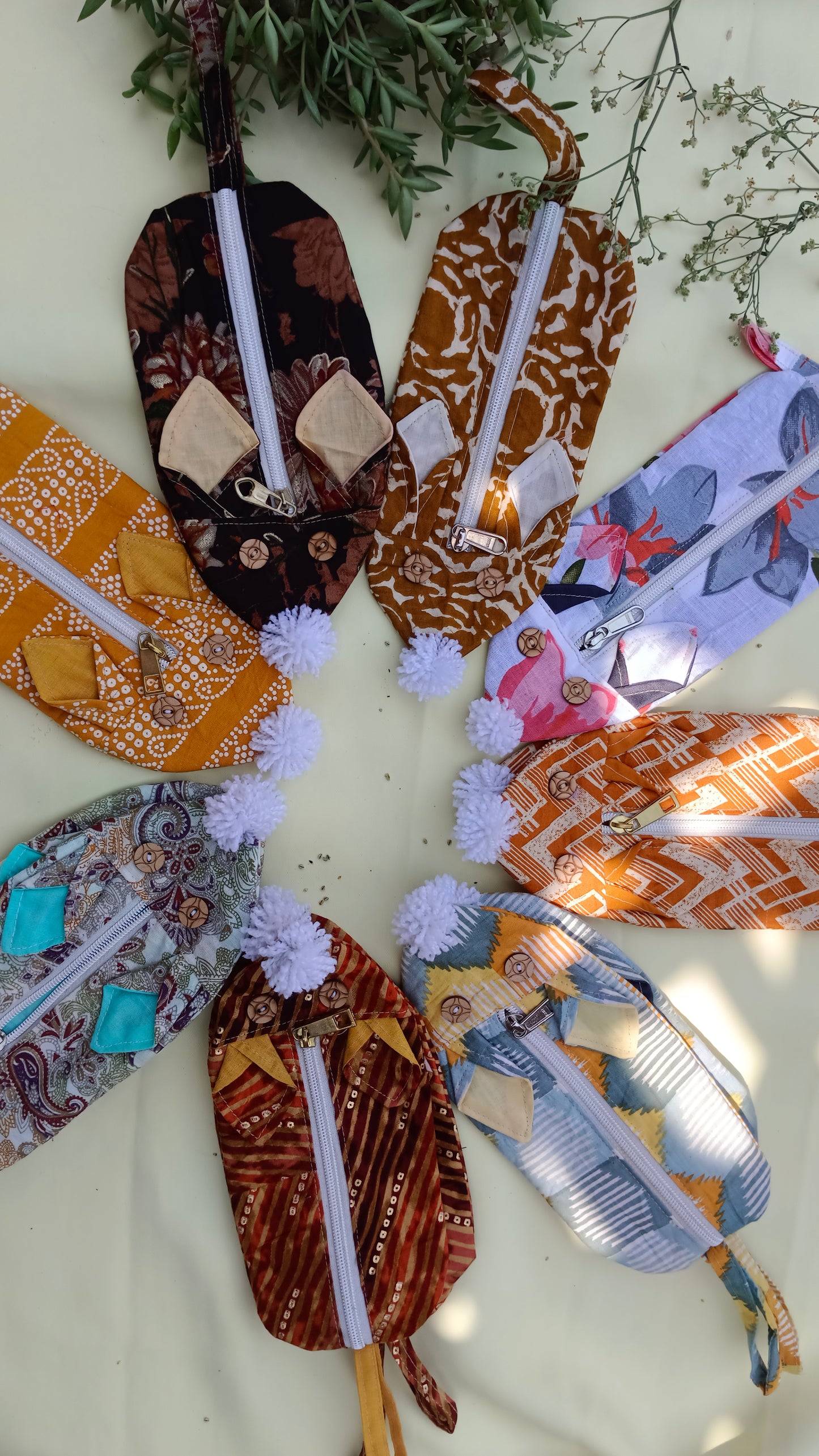 Upcycled Mouse-Shaped Pencil pouch