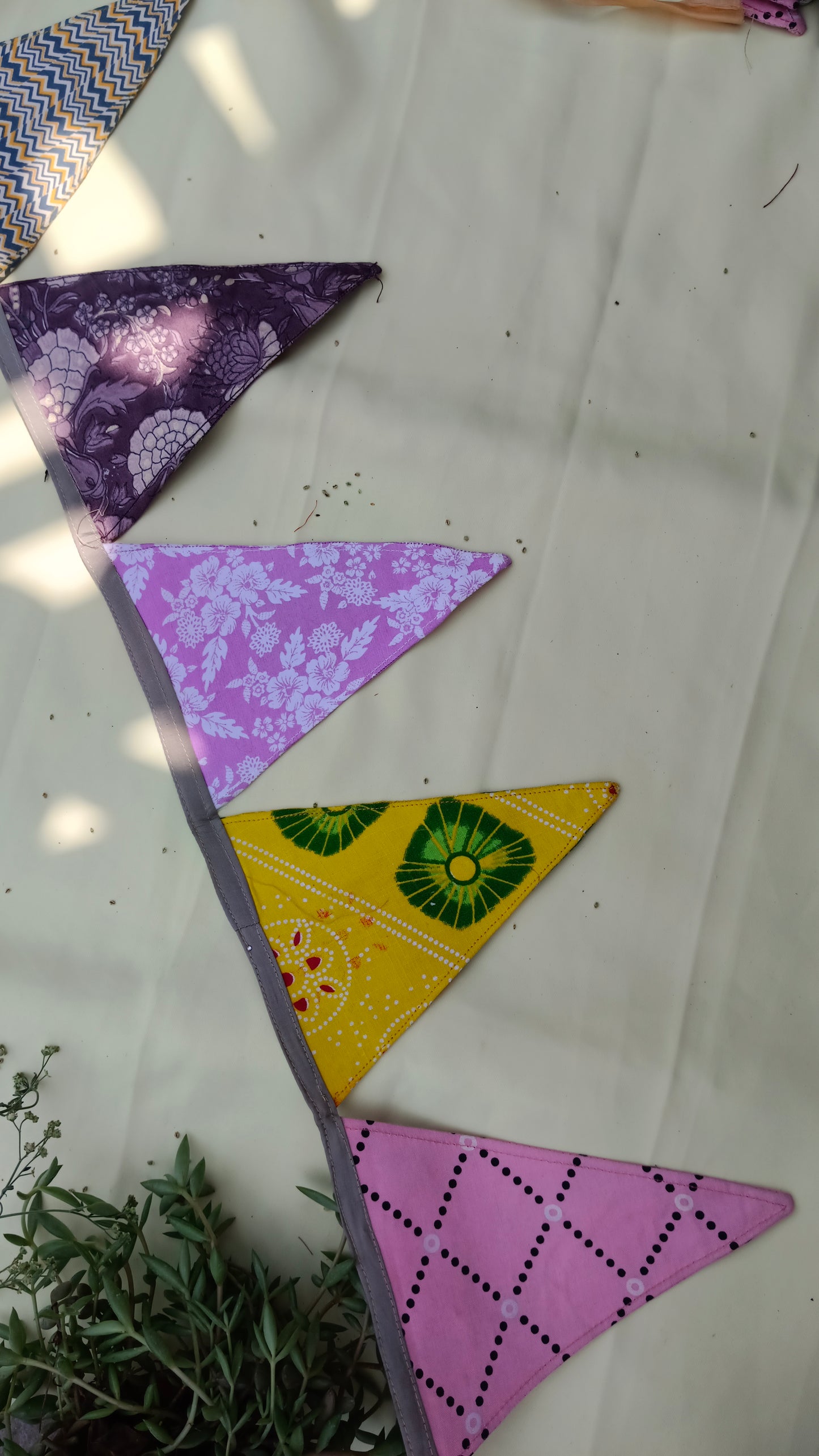 Multicolor buntings || Eco-Friendly Upcycled Fabric Buntings