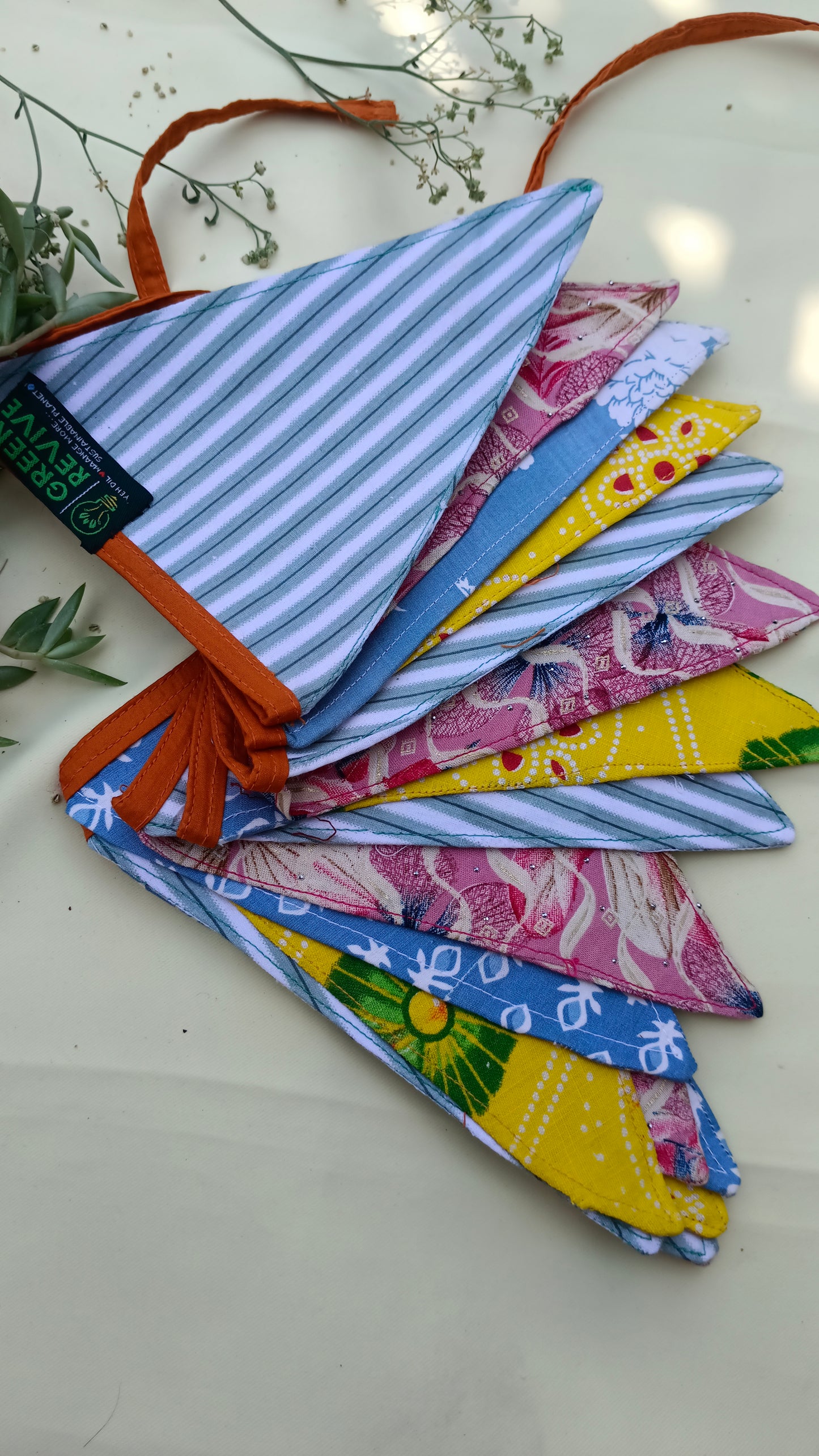 Multicolor buntings || Eco-Friendly Upcycled Fabric Buntings