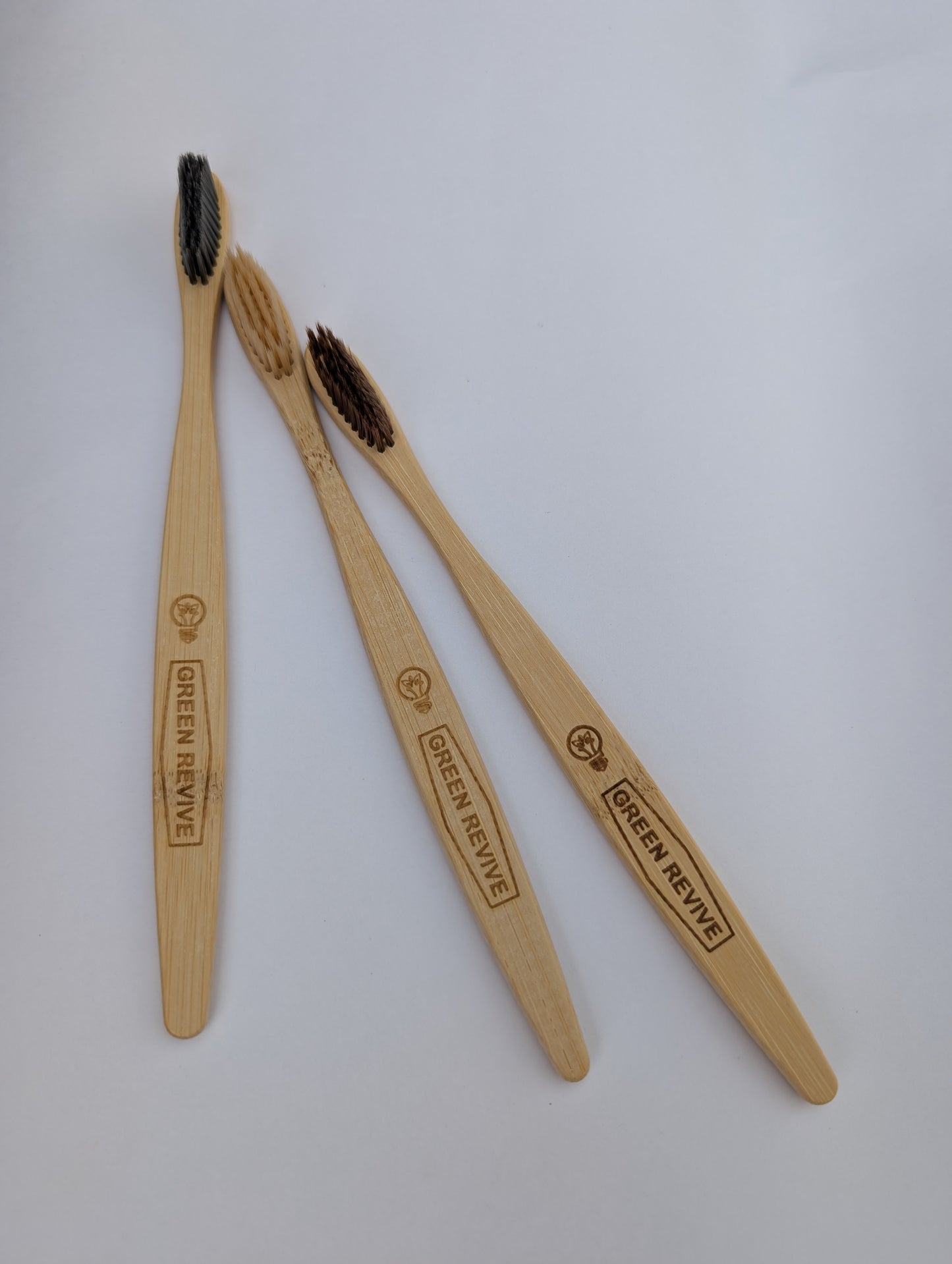 Bamboo Toothbrush For Sensitive Teeth | Charcoal Bristles Brush
