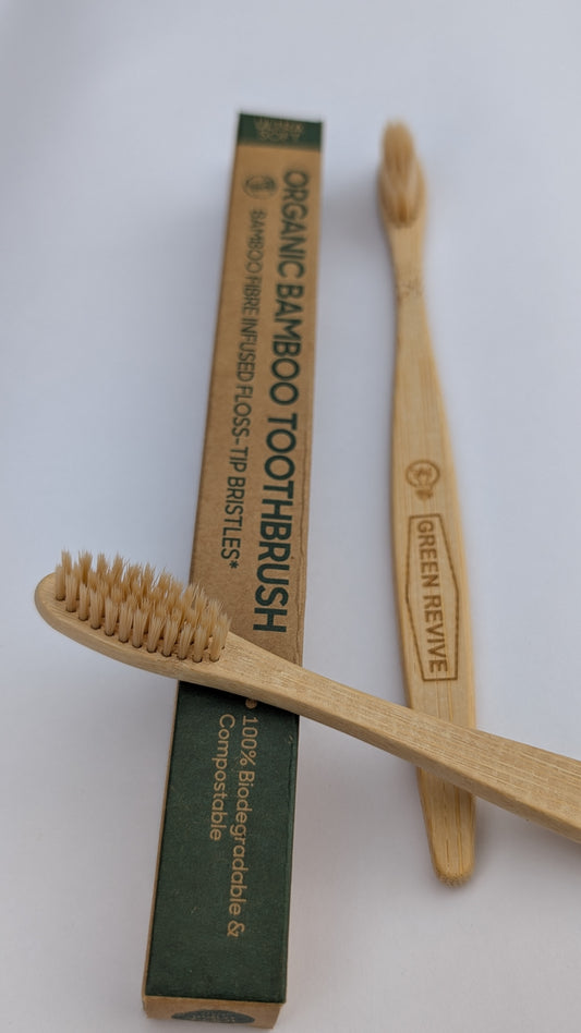 Bamboo Toothbrush For Sensitive Teeth |fiber bristles | Extra Soft cleaner brush