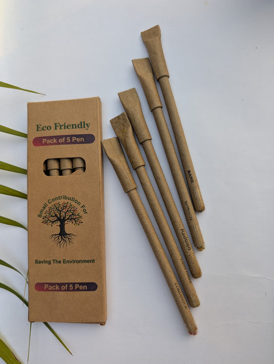 Plantable Seed Paper Pen | Eco-Friendly Recycled Paper Pen - Sustainable Writing Tool