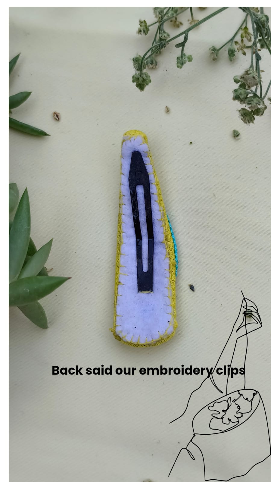 Color Pop Border – Upcycled Hair Clip Set