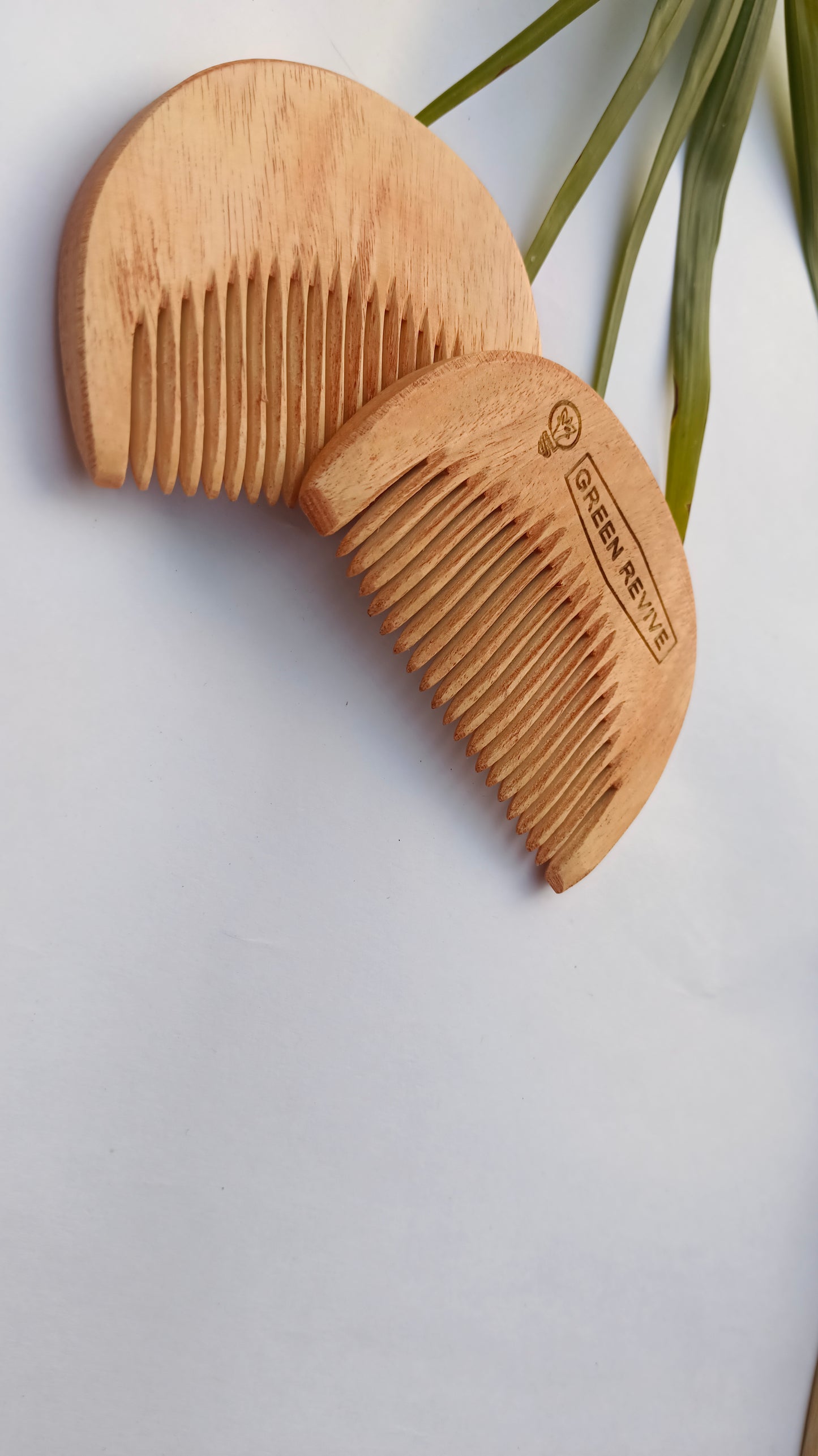 Pure Neem Wood Pocket Comb | Antibacterial Wooden Comb