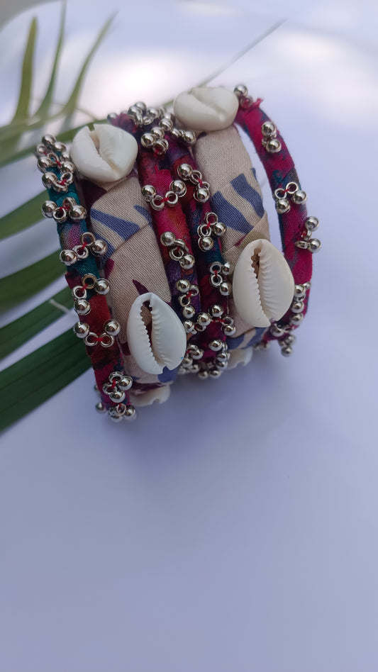 Fabric bangle | | Handmade and Upcycled Bangle
