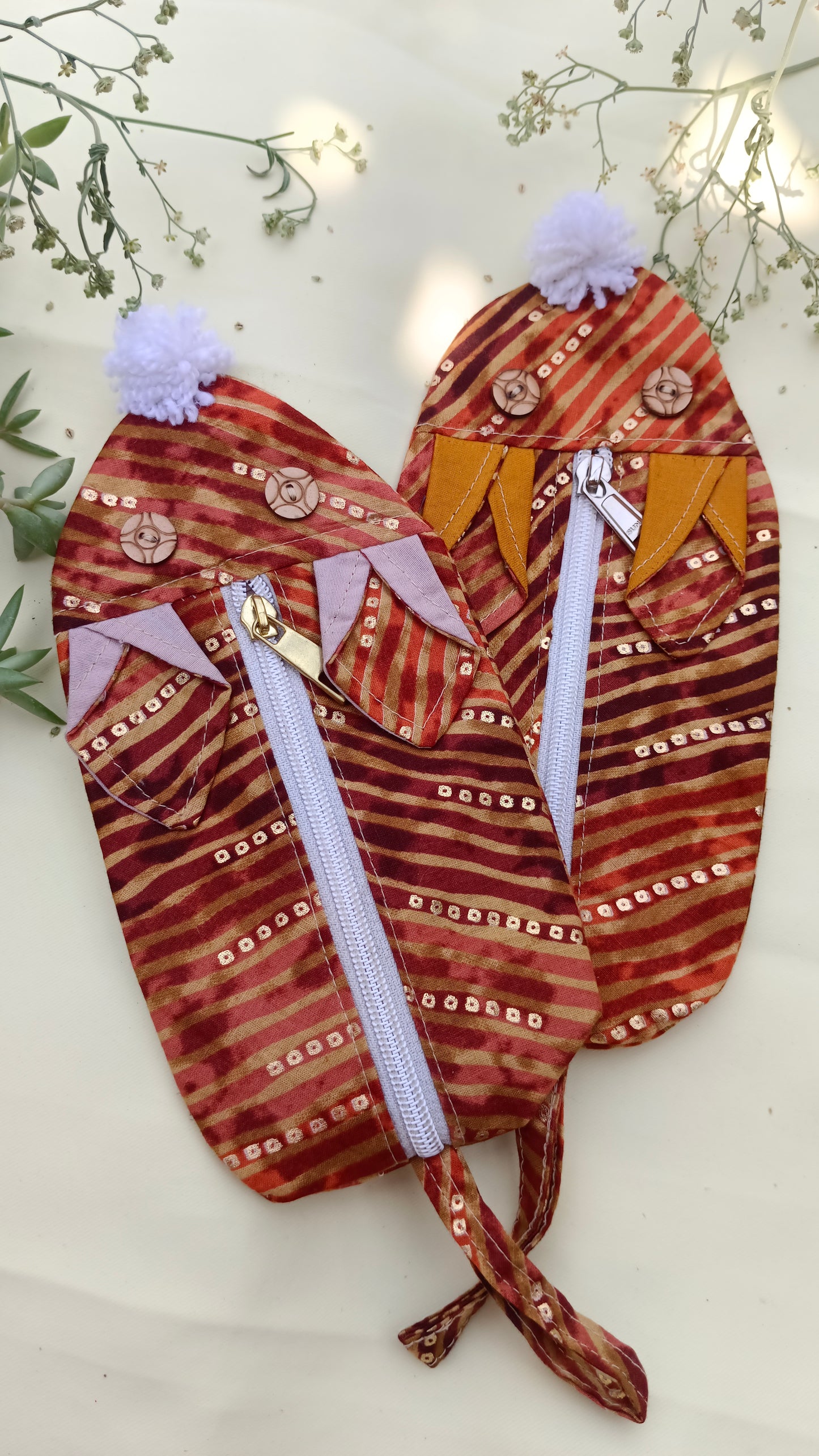 Upcycled Mouse-Shaped Pencil pouch