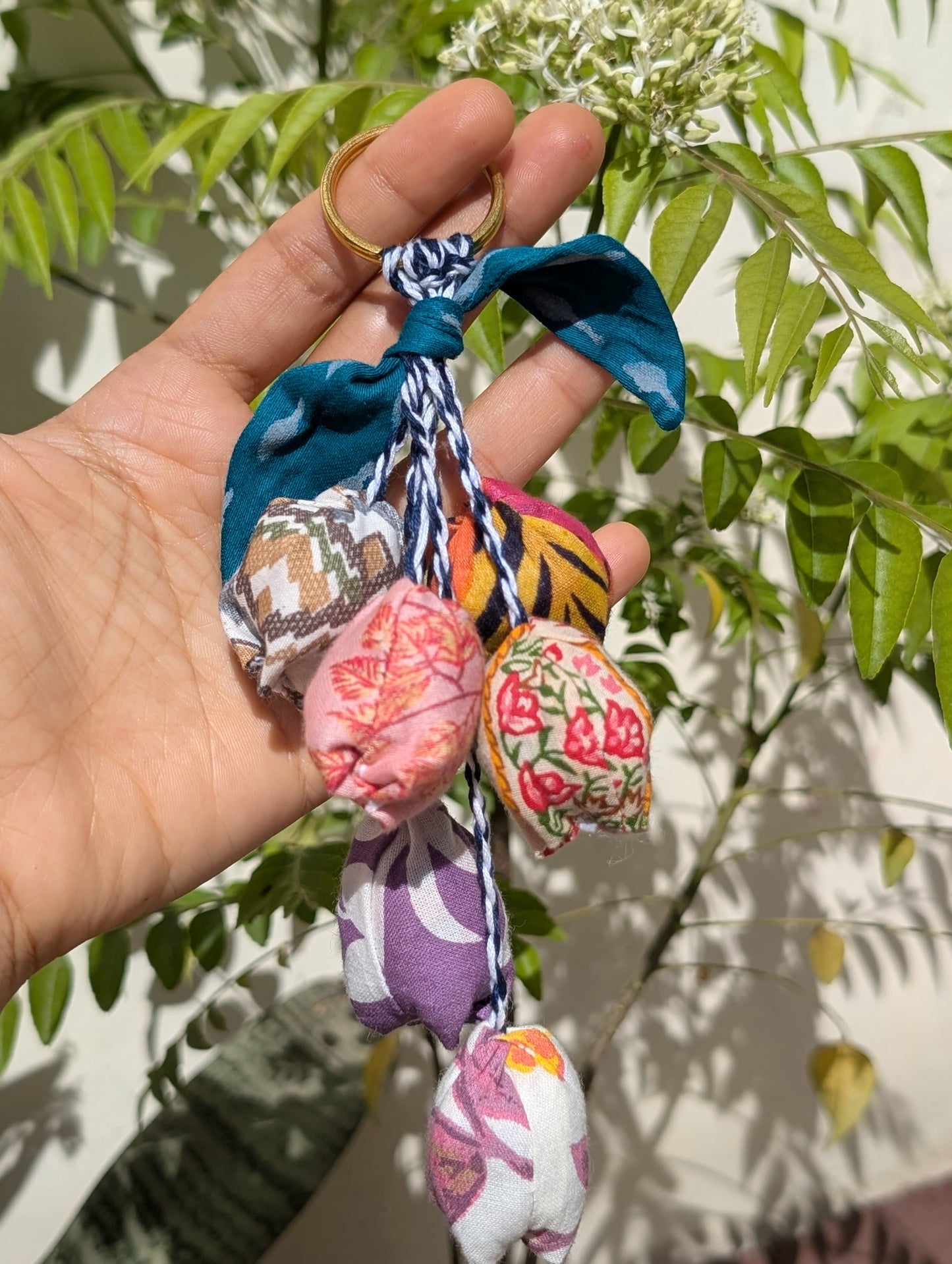 Multicolor Tulip Keychain | Upcycled and Handmade