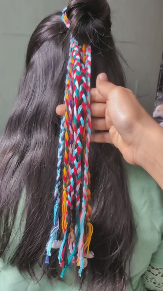 Multicolor Hair Braids